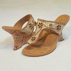 Charlotte Russe Beaded Bommbay Sandals